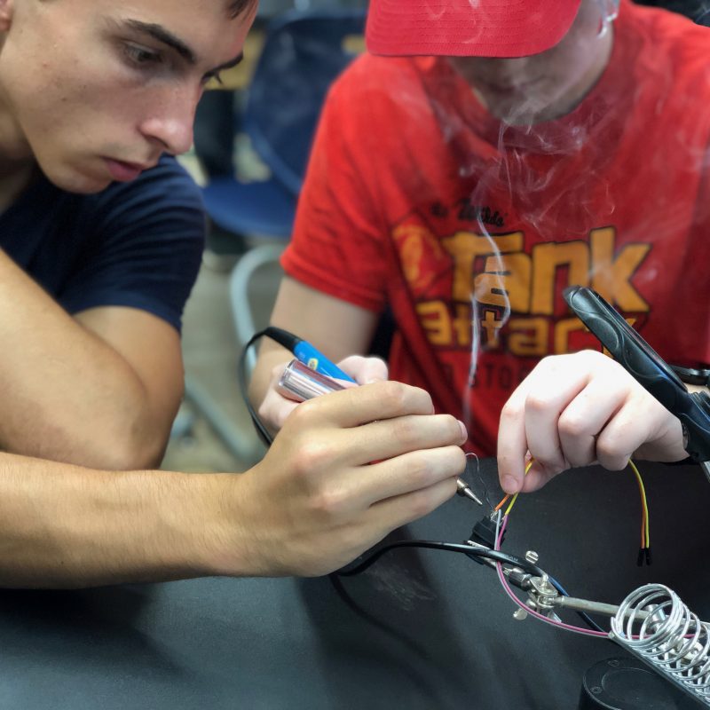 Soldering Project at Robotics & Programming Classes, coding